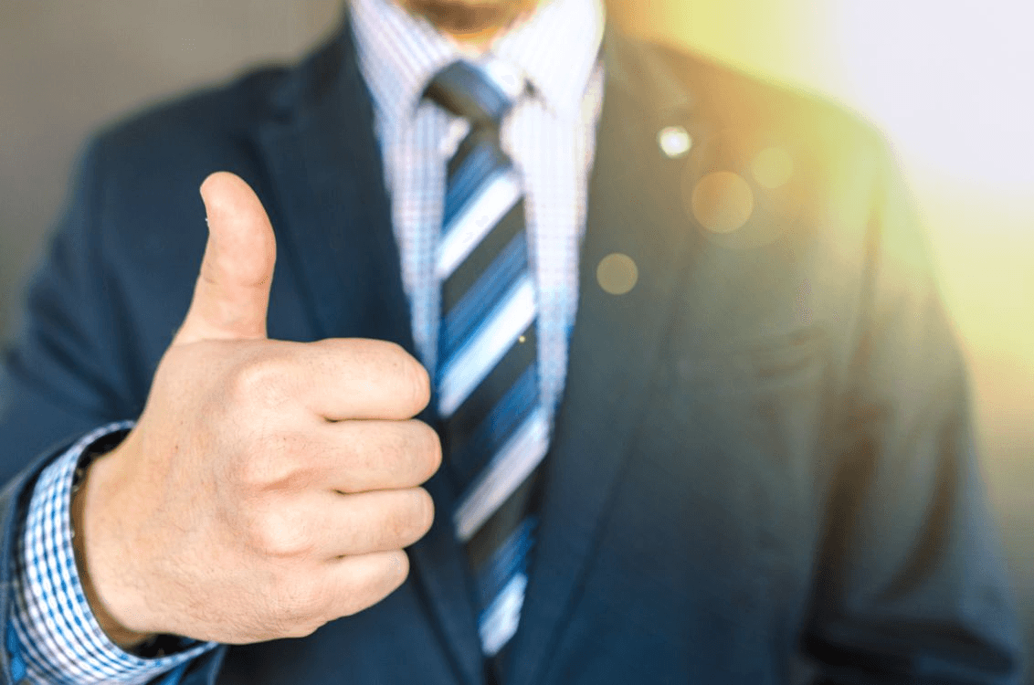 Approval gesture representing vetted, RERA-approved projects
